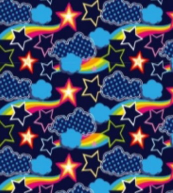 Rainbow star and clouds SHORTS Pockets
