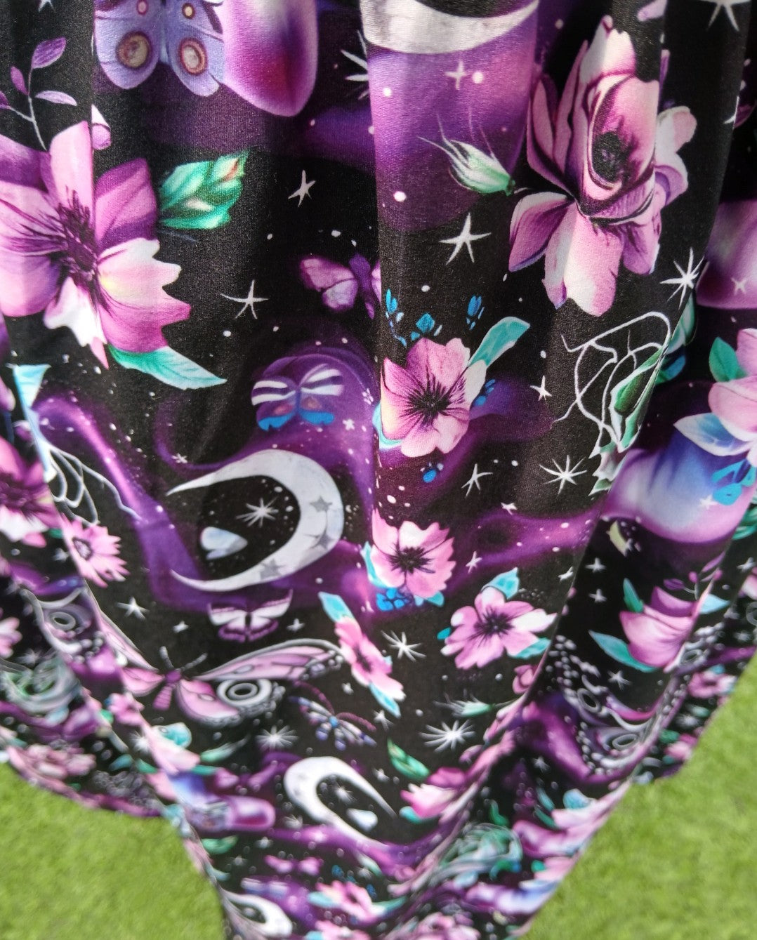 Celestial Butterflies Wrap Dress