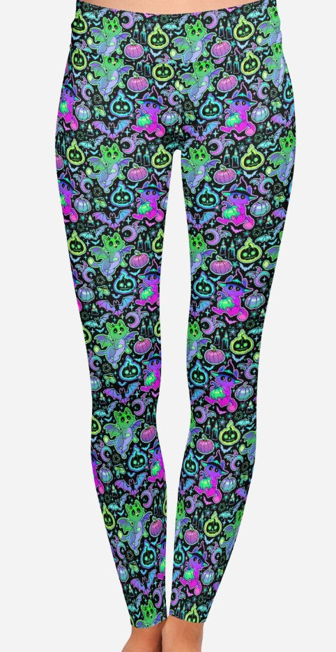 Neon Bat Kitty Yoga