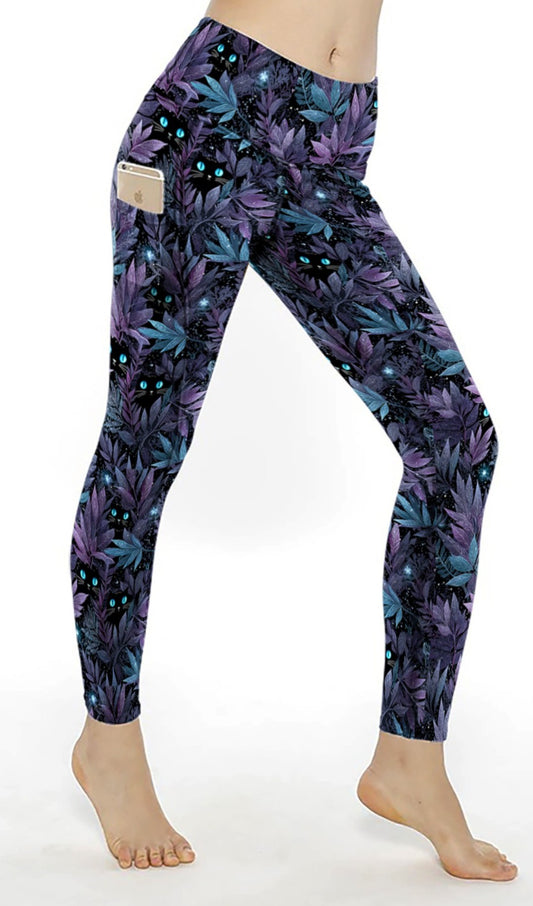 Cat and leaves Pockets