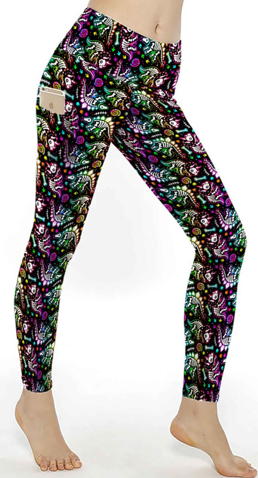 PRE ORDER Skelly Dinos pocket leggings