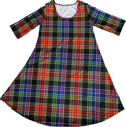 Rainbow Tartan  - 3/4 sleeve