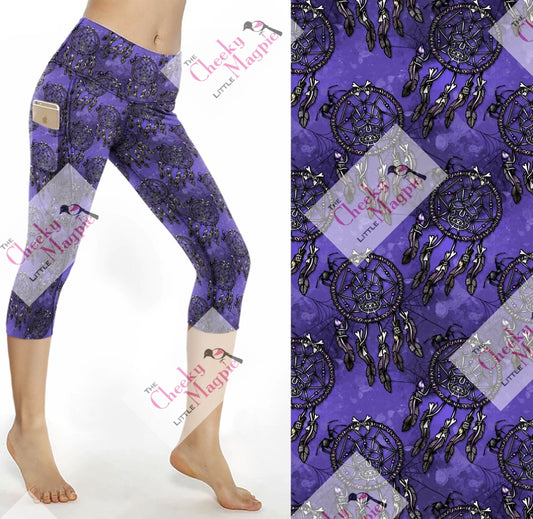 Screamcatcher yoga Capri POCKETS